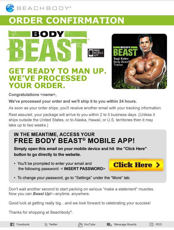 Beachbody Email