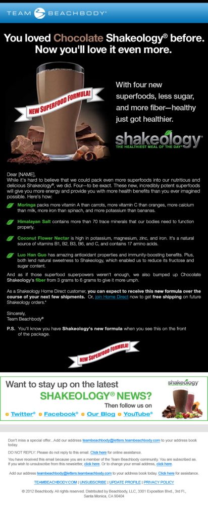Beachbody Email