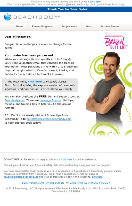 Beachbody Email
