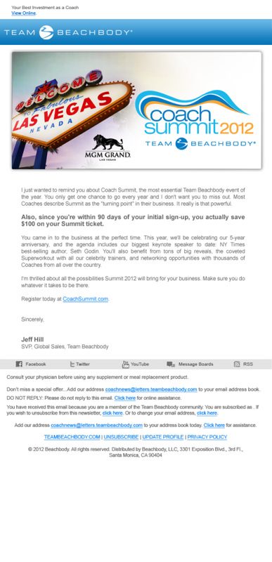 Beachbody Email