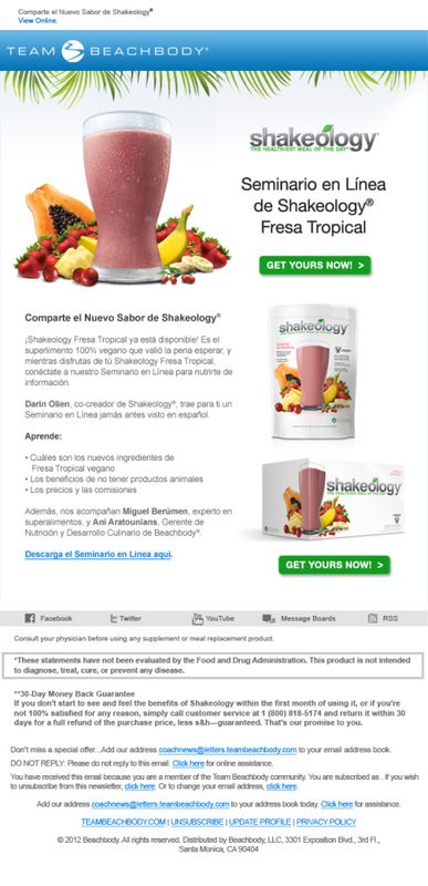 Beachbody Email