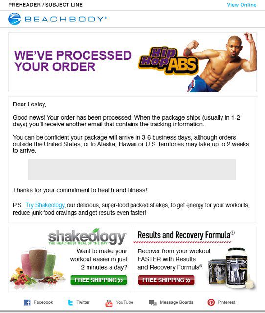 Beachbody Email