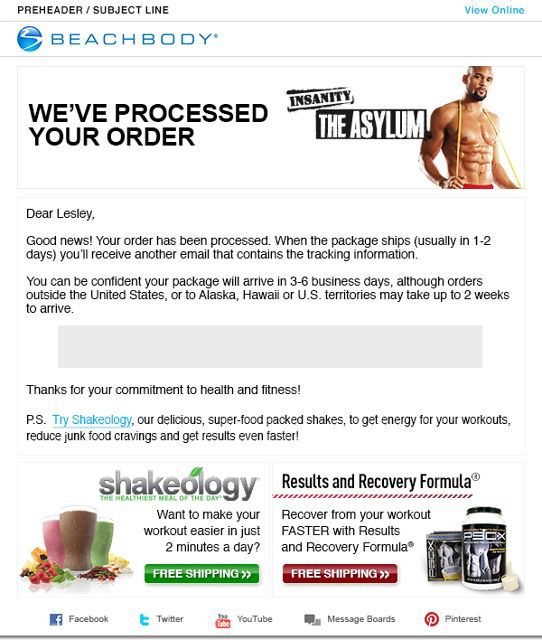 Beachbody Email