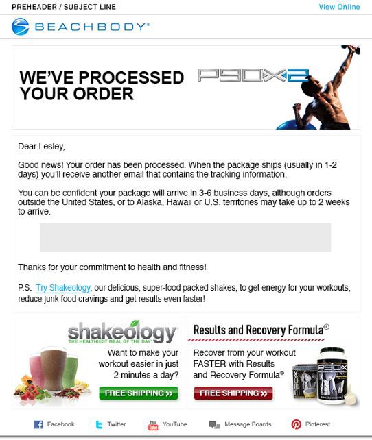 Beachbody Email