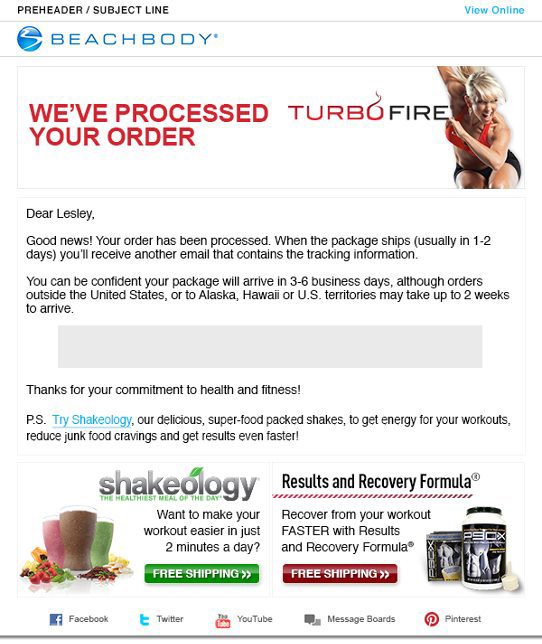 Beachbody Email