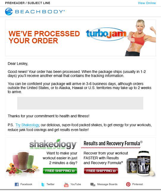 Beachbody Email