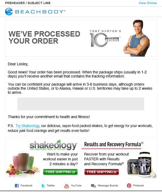 Beachbody Email