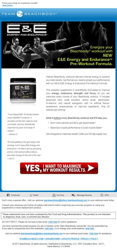 Beachbody Email