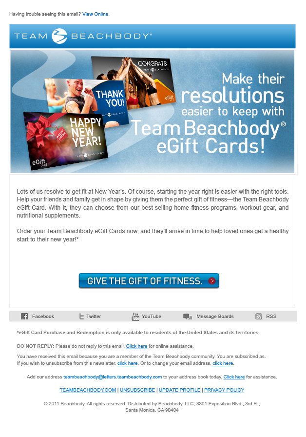 Beachbody Email