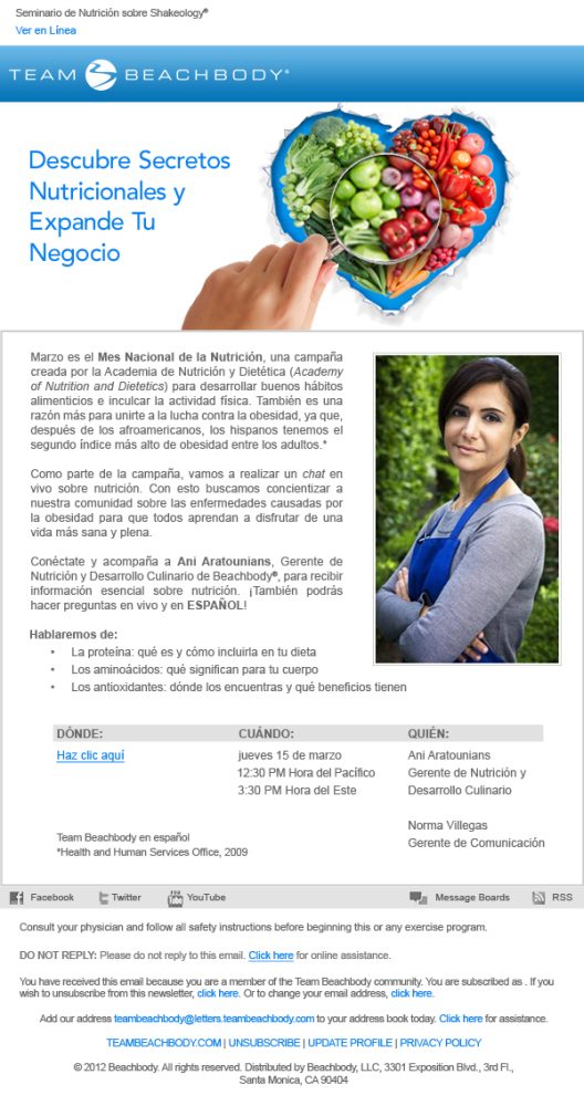 Beachbody Email