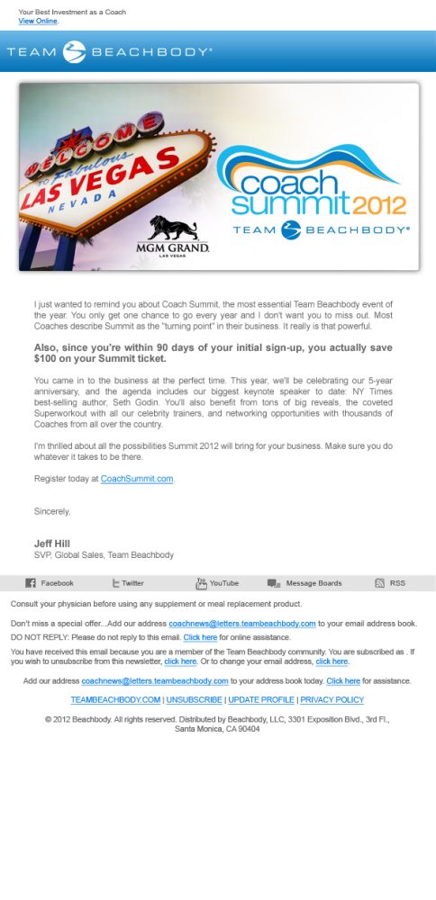 Beachbody Email