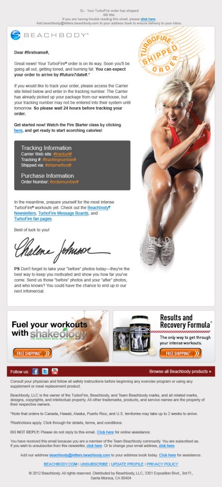 Beachbody Email