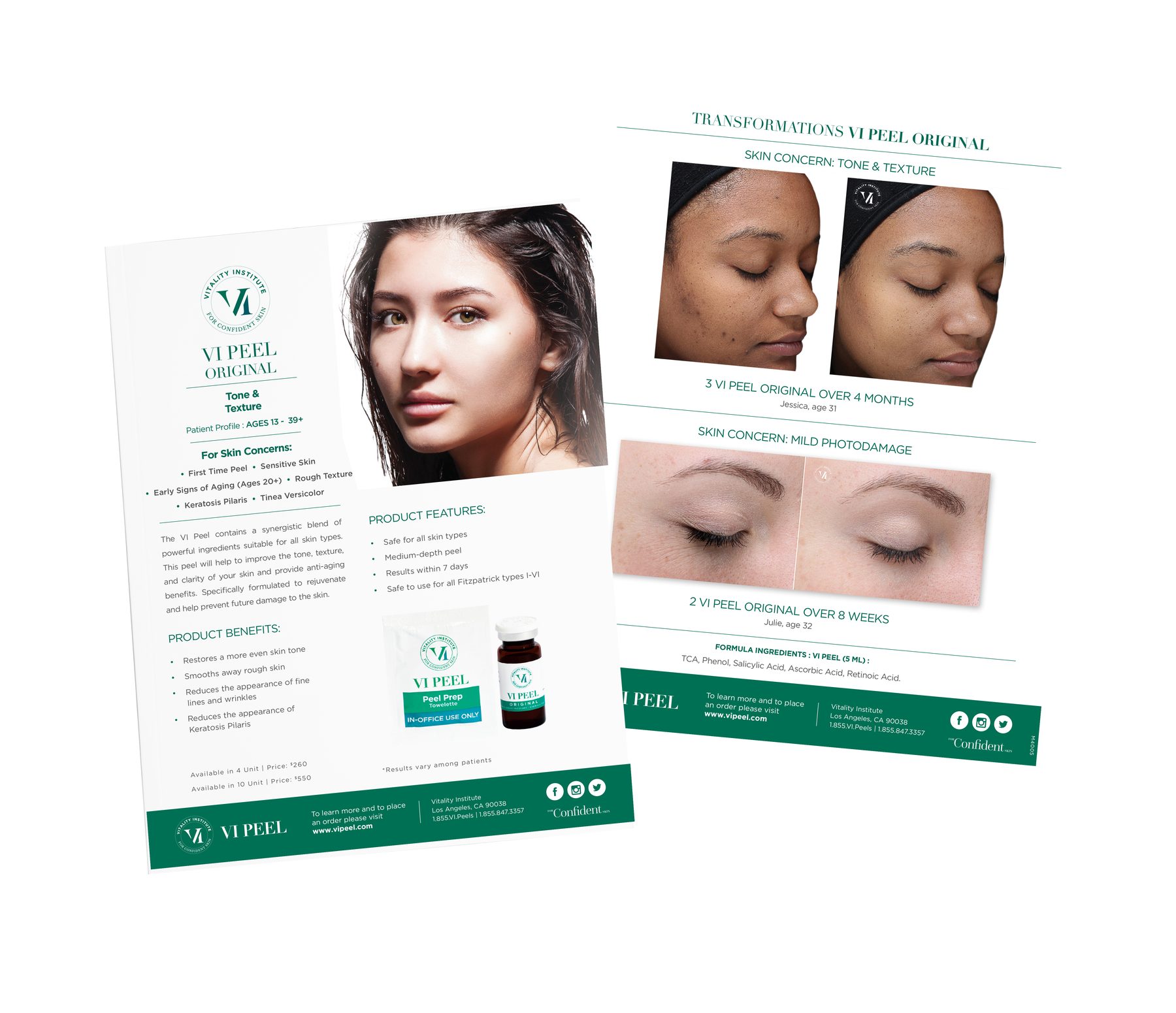VI Peel Original Marketing Sales Sheet
