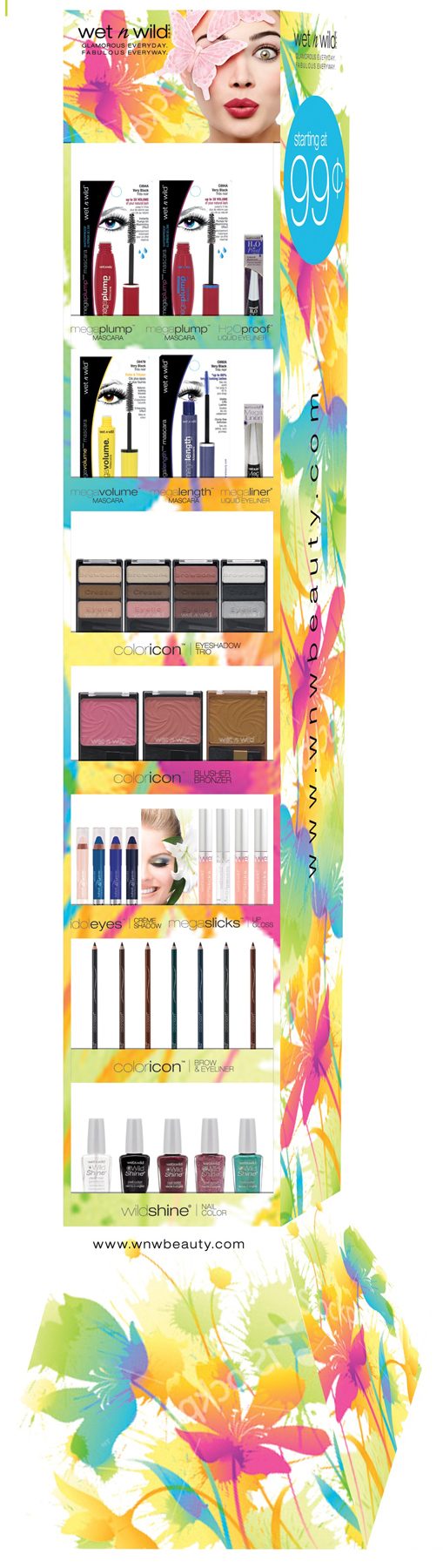 Summer Promotional Visual Product Merchandise Power Panel display from graphics to foil deco for the packaging of each new component and the strip design.