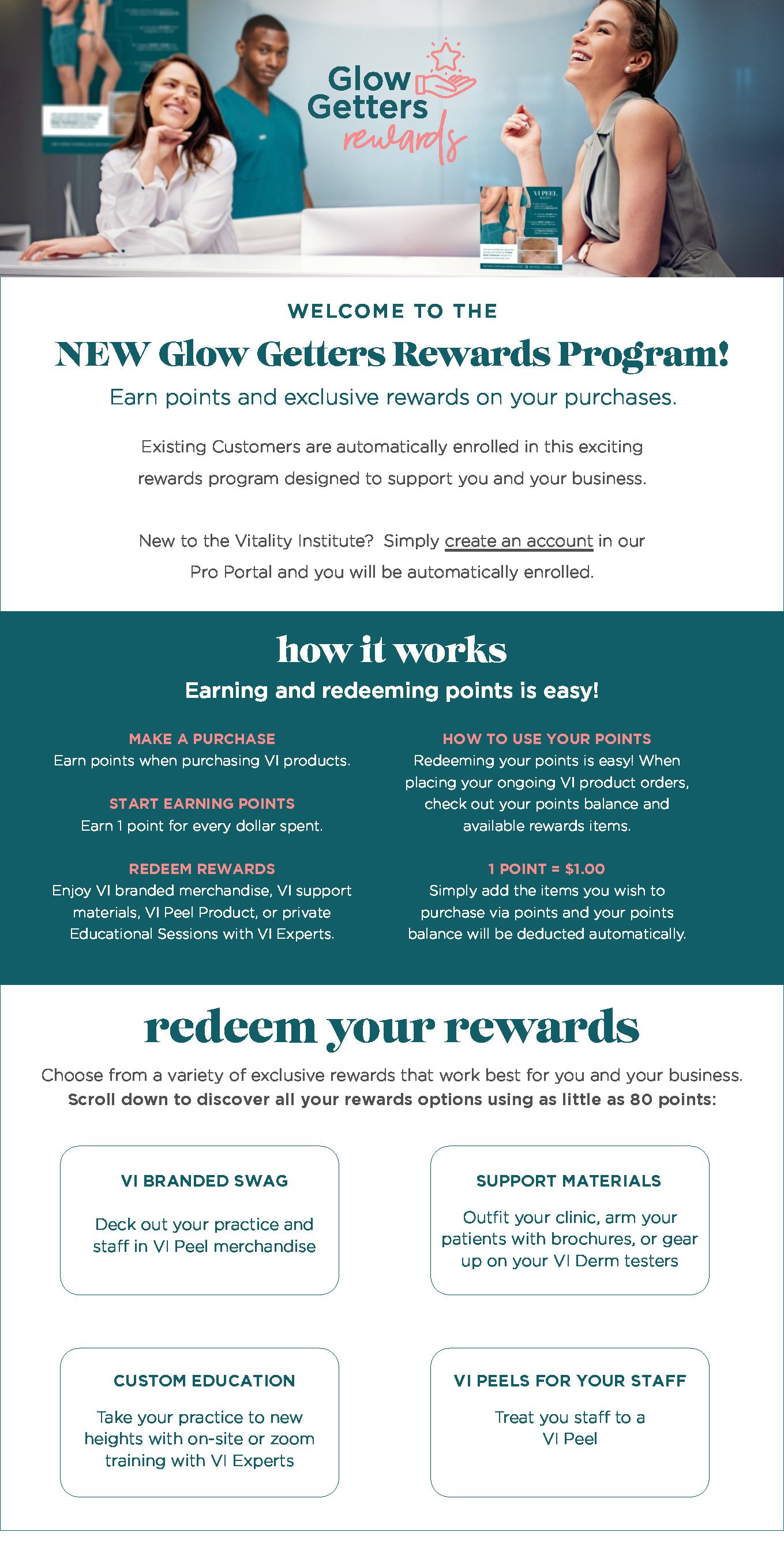 Glow Getters Rewards Program Home Page