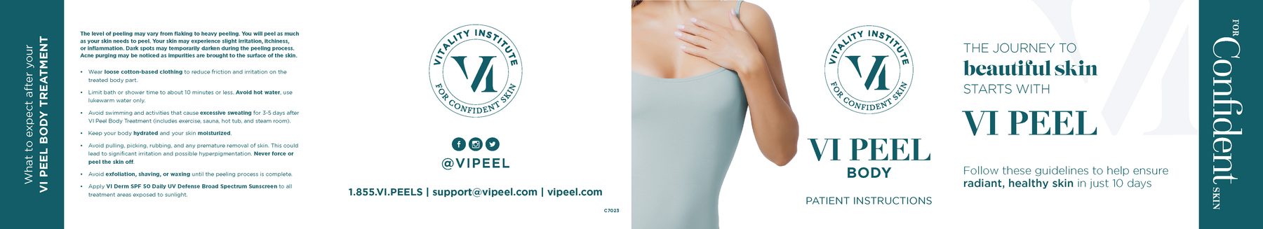 VI Peel Body Patient Instruction Insert Spread